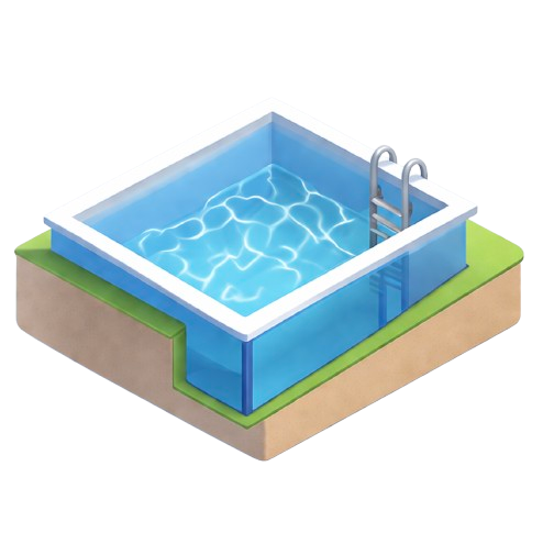 Type de piscine — Semi-enterrée